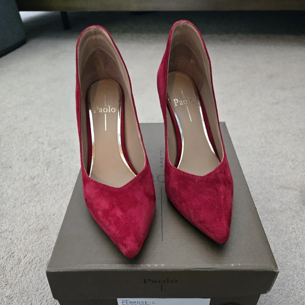 Gorgeous Red Suede Heels - Picture 2 of 5